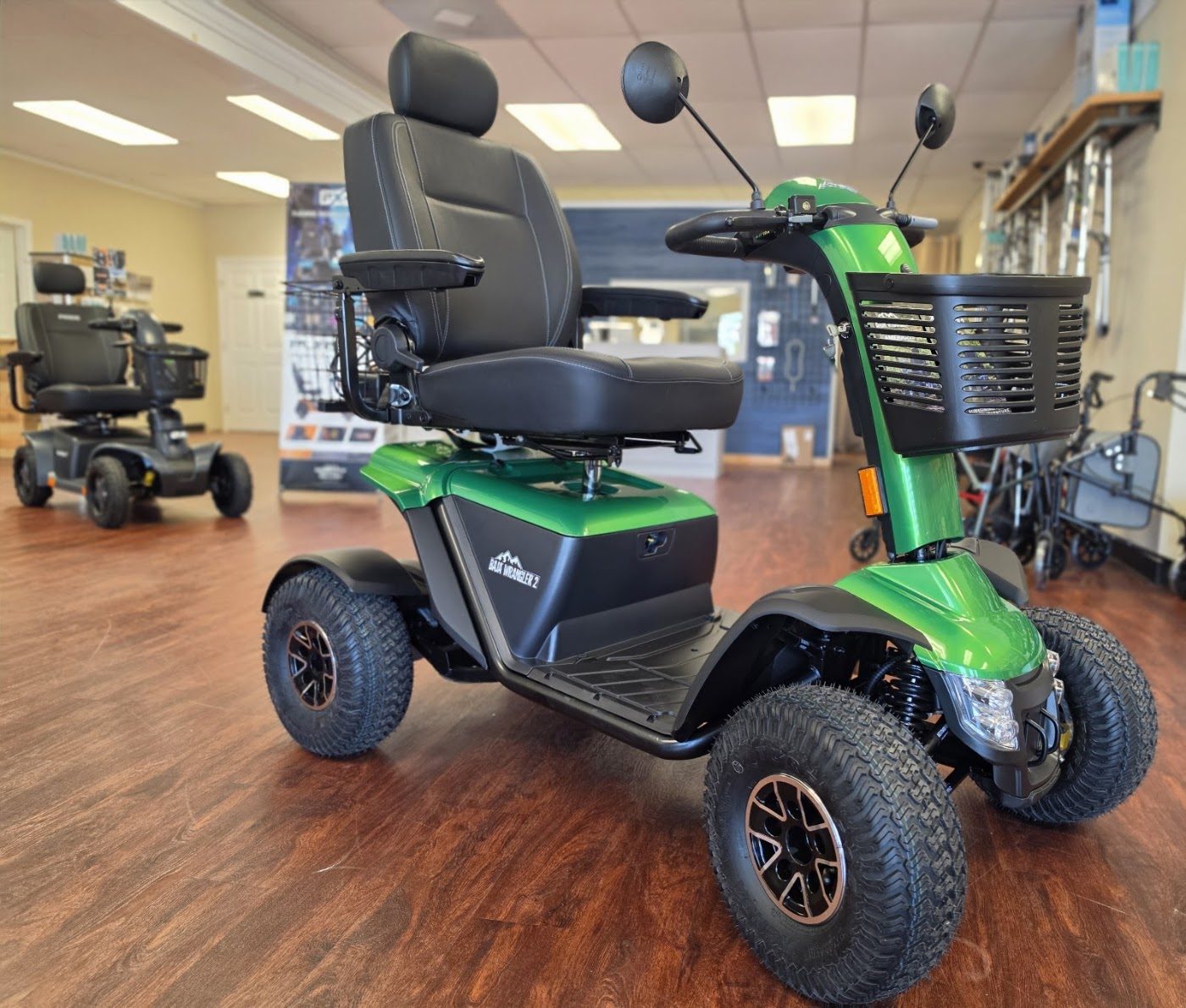 Power scooter in the Plaza Home Care showroom